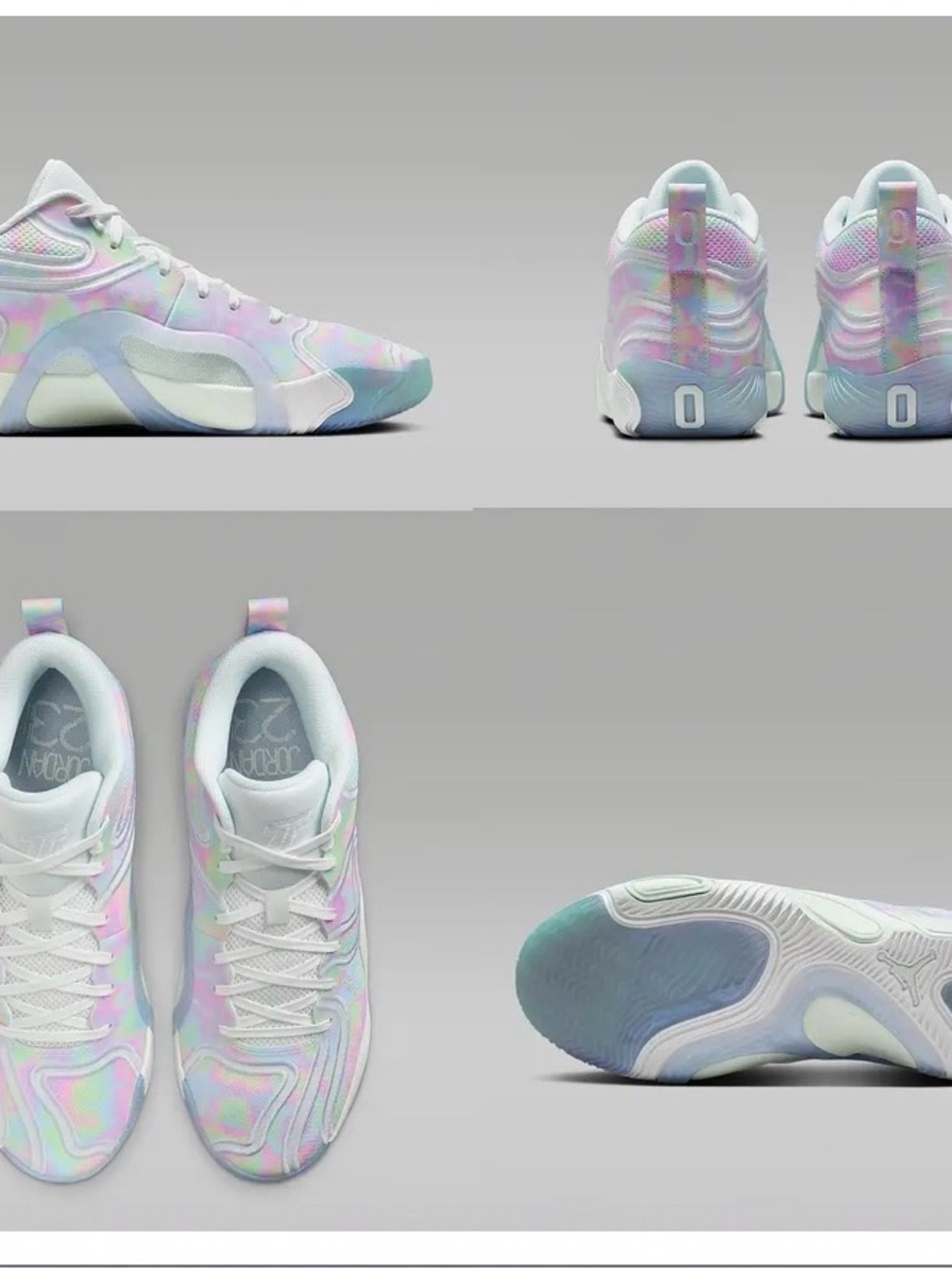 Women's Pastel Iridescent Athletic Sneakers - White/Pastel